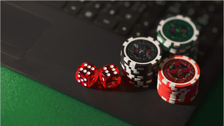 dice and chips